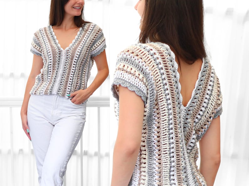 Breezy Stripes Top Crochet Pattern