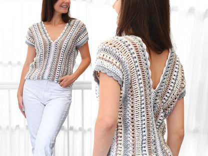 Breezy Stripes Top Crochet Pattern