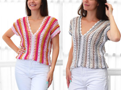 Breezy Stripes Top Crochet Pattern