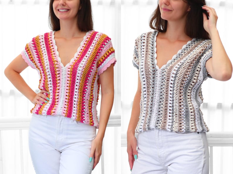 Breezy Stripes Top Crochet Pattern