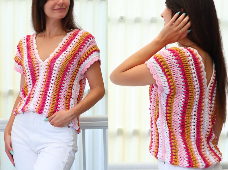Breezy Stripes Top Crochet Pattern