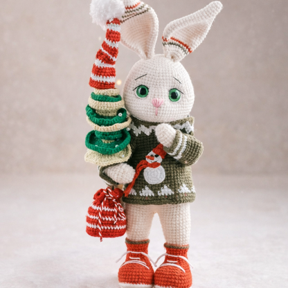 Tommi the Bunny Amigurumi Pattern+ outfit