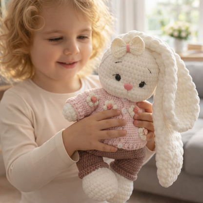 Häkelanleitung Bunny Bella mit Outfit – 2-in-1 Set 🇩🇪