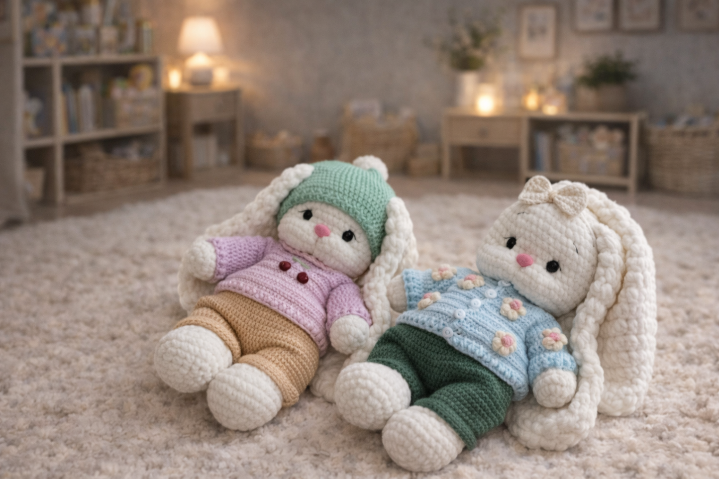 Häkelanleitung Bunny Bella mit Outfit – 2-in-1 Set 🇩🇪