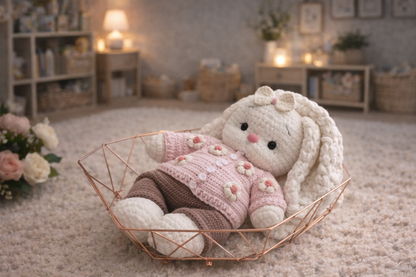 Häkelanleitung Bunny Bella mit Outfit – 2-in-1 Set 🇩🇪