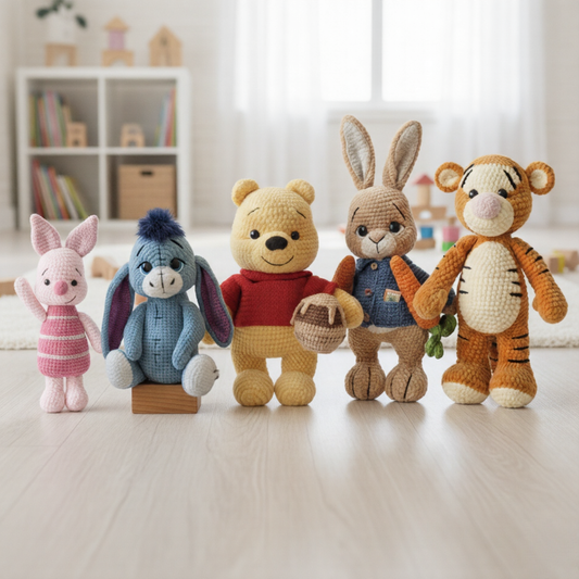 🧶 Magical Animal Friends Crochet Bundle – Set of 5 Patterns