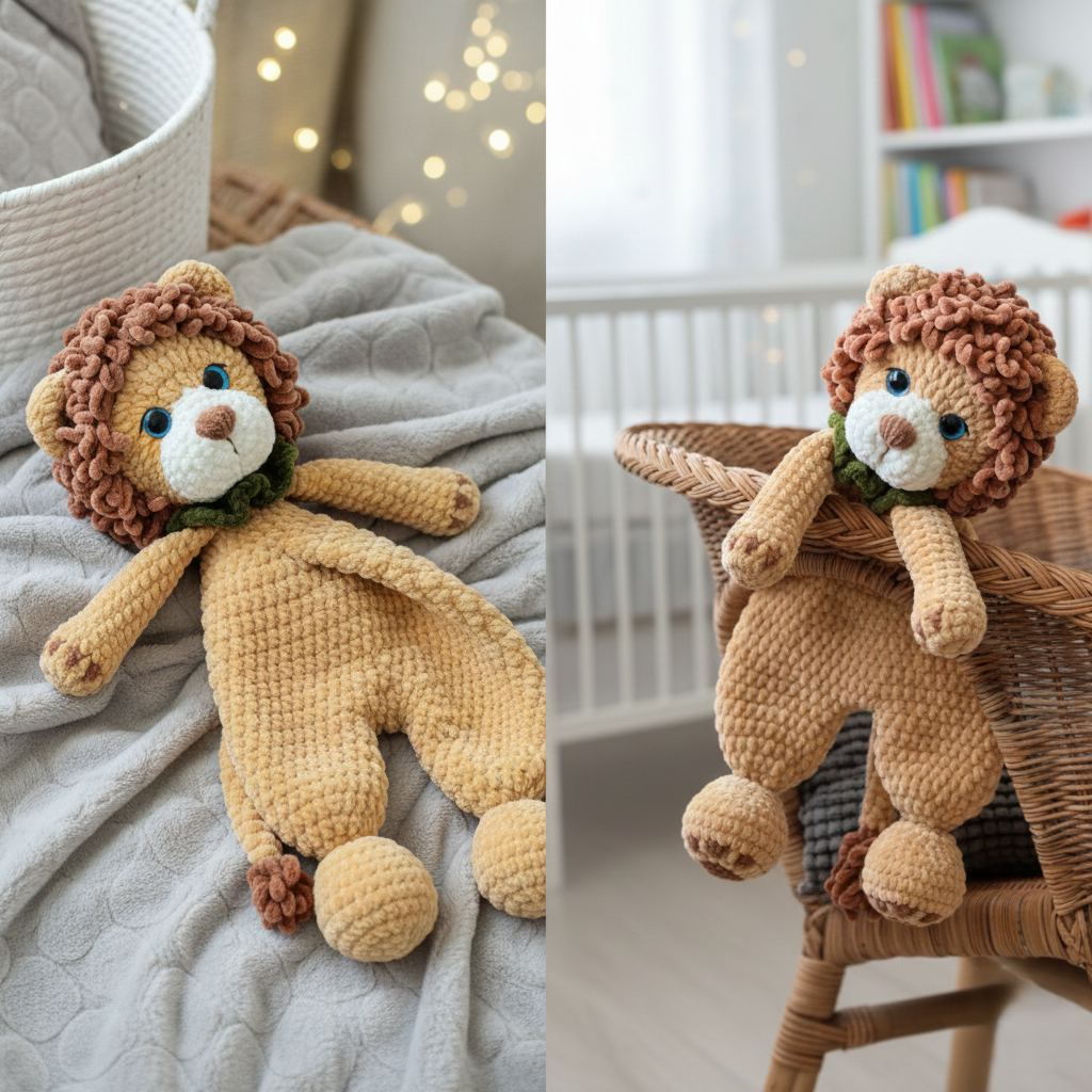adorable Lion Comforter crochet pattern