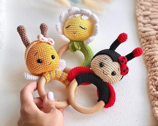 Little Bee • Ladybug • Daisy Flower 3in1 Crochet Pattern Set