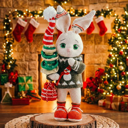 Tommi the Bunny Amigurumi Pattern+ outfit