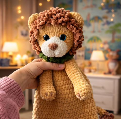 adorable Lion Comforter crochet pattern